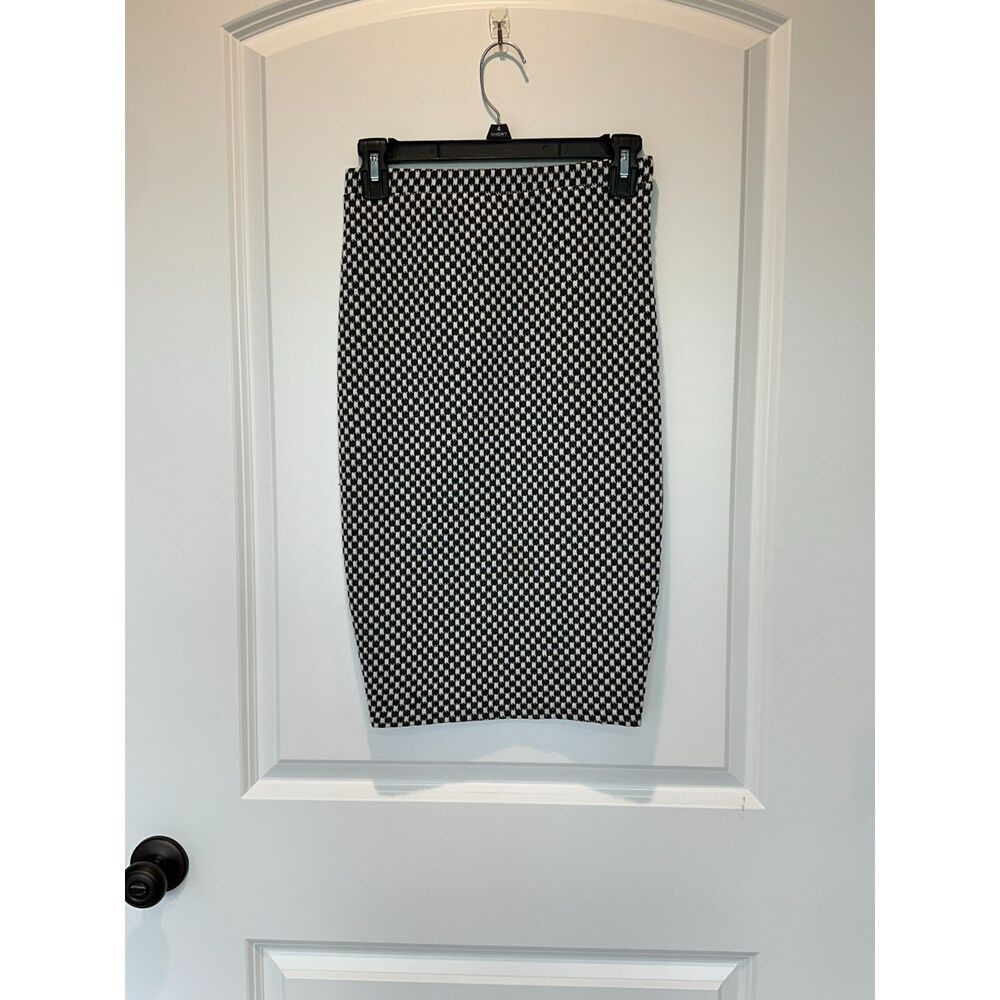 Bar III Houndstooth Pull-on Pencil Skirt Size Small
